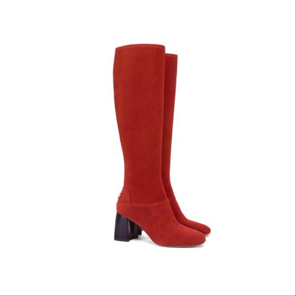 Tory Burch Sidney Redwood Suede “Sidney” Boots